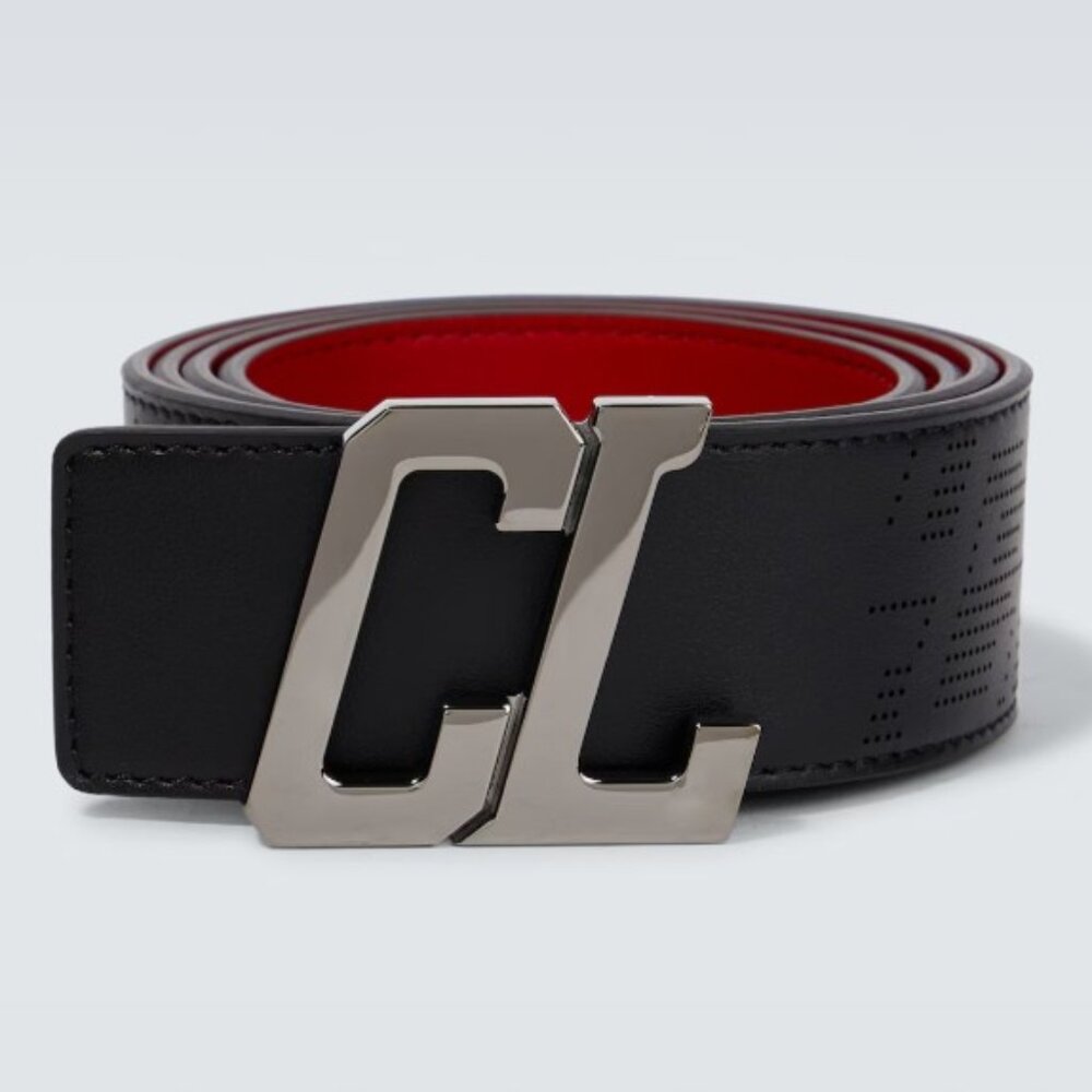 NWT - Men's - Christian Louboutin - Happy Rui CL Logo - Leather belt
